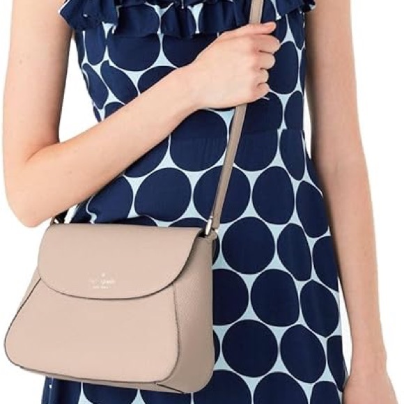 kate spade Handbags - NWT Kate Spade medium size Monica crossbody pebbled leather, warm beige